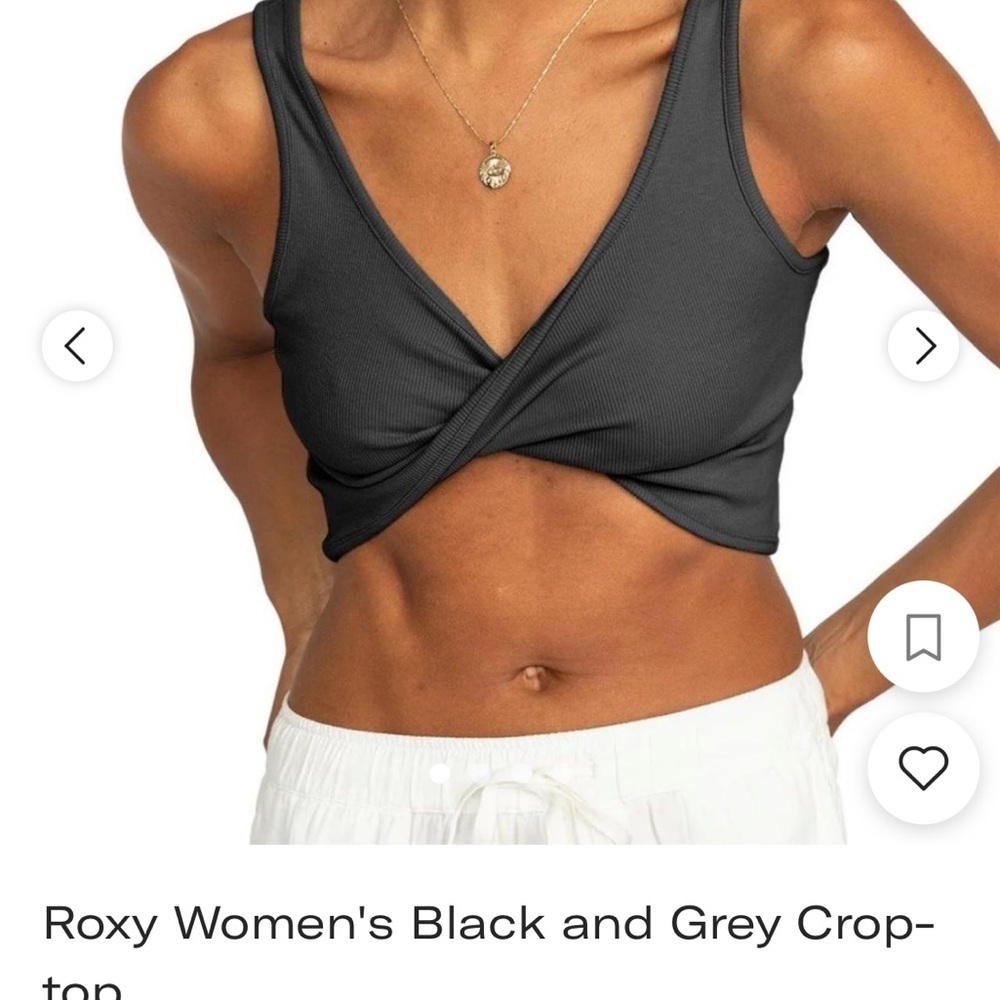 NWT  Women's Charcoal Gray Riviera Twist Tank Top